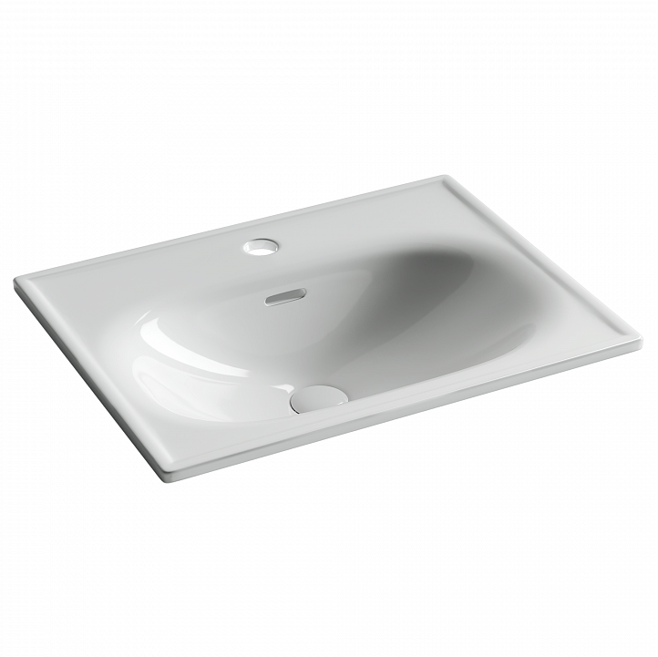 Раковина накладная CERAMICANOVA Sabo с отверстием под смеситель, белый CN13001 Раковина накладная CERAMICANOVA Sabo с отверстием под смеситель, белый CN13001