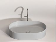 Умывальник CERAMICANOVA Element чаша накладная овальная (цвет Серый Матовый) CN6048MSG