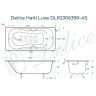 Чугунная ванна Delice Haiti Luxe 180х80 DLR230639R-AS с отверстиями под ручки с антискользящим покрытием