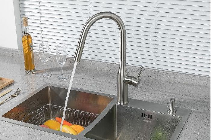 Смеситель для кухни Gappo G4398-45 Нержавеющая сталь