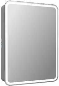 Зеркальный шкаф Reflexion Circle 600х800 R RF2108SR с подсветкой Белый матовый