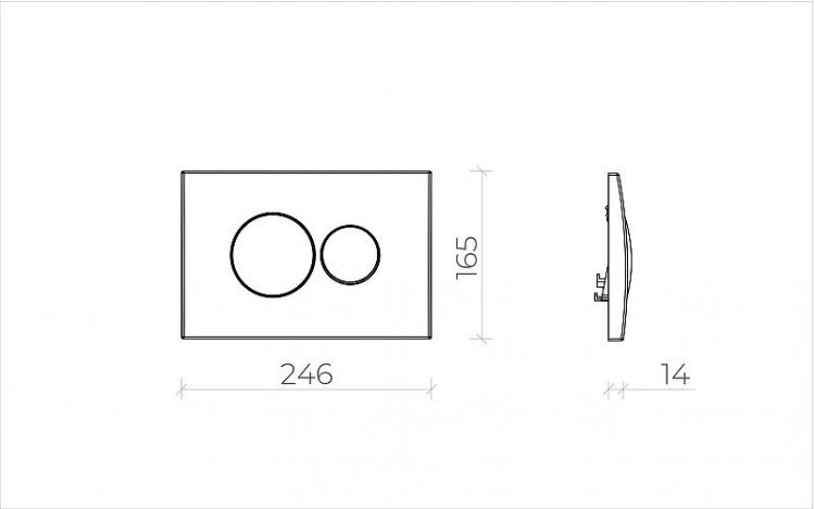 Клавиша смыва Creto Snap 2.0 KL-CR-751-3 цвет Черный матовый Клавиша смыва Creto Snap 2.0 KL-CR-751-3 цвет Черный матовый