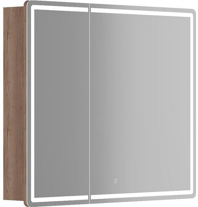 Зеркальный шкаф Sancos Mirror 90 MI90EG с подсветкой Дуб галифакс натуральный