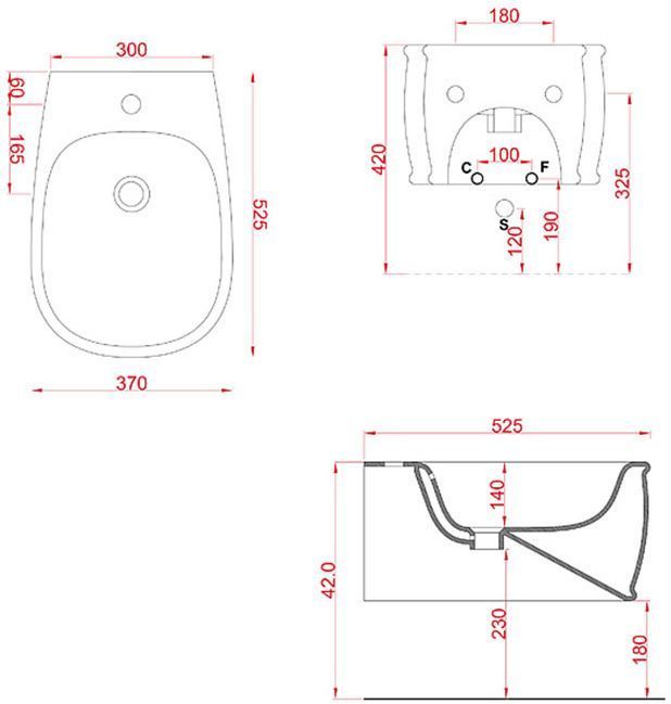 Биде ARTCERAM ATELIER ATB001 41 00 *1