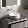 Тумба подвесная SANCOS Snob R, Beige Soft 790х445х500, под столешницу без отверстия под смеситель, цвет Black Sky, SNR80CE