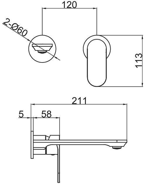 Смеситель для раковины Fashun A1185-7 цвет Черный