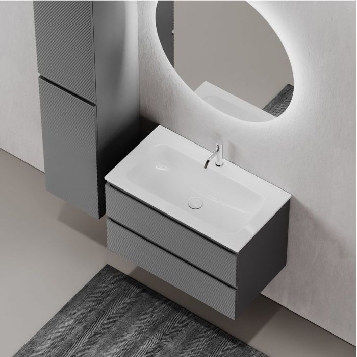 Тумба подвесная SANCOS под раковину Folk, Grey soft 790х445х500, FL80GS