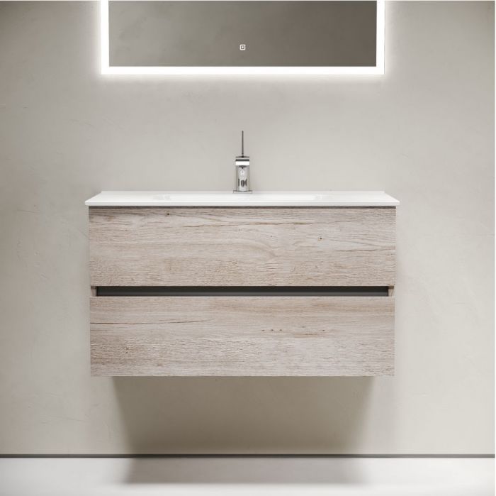 Тумба подвесная SANCOS под раковину Urban, дуб галифакс натуральный 890х450х550, UR90EG