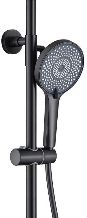 Душевая система Olive's Kabrera 37294KBB с гигиеническим душем Черная матовая