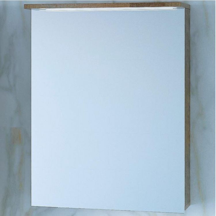 Зеркальный шкаф Бриклаер Кристалл 56 4627125417221 с подсветкой Дуб гранж песочный