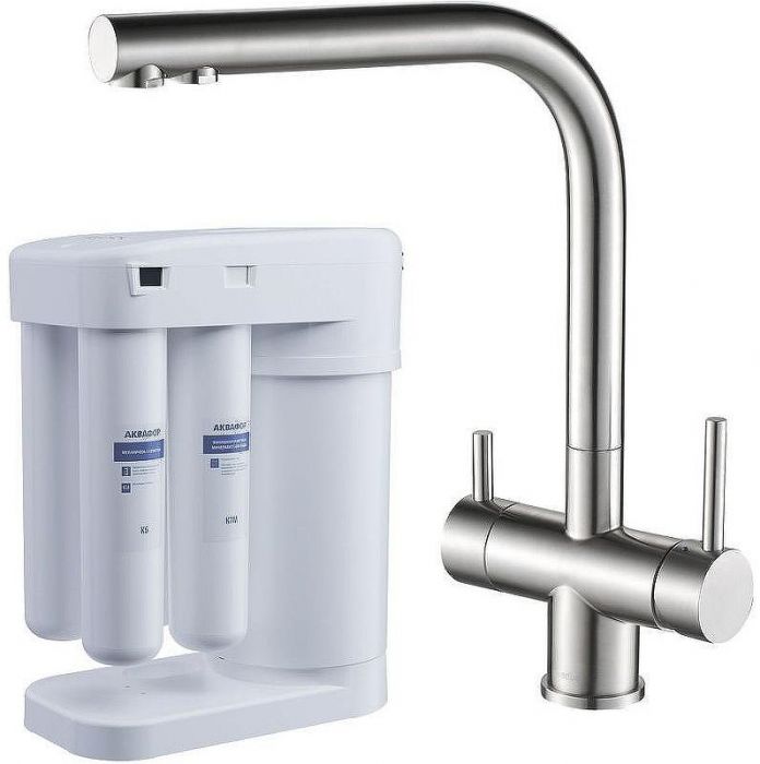 Смеситель для кухни Swedbe Selene Plus K8144M с фильтром Нержавеющая сталь