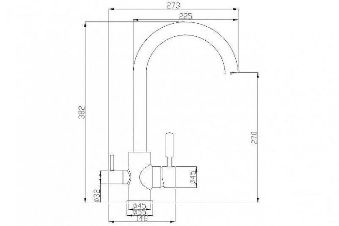 Смеситель для кухни ZorG Steel Hammer SH 713 BLACK CR Черный матовый