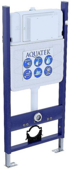 Комплект унитаза с инсталляцией Aquatek Либра New SET AQUATEK ЛИБРА N-14 cm с сиденьем Микролифт