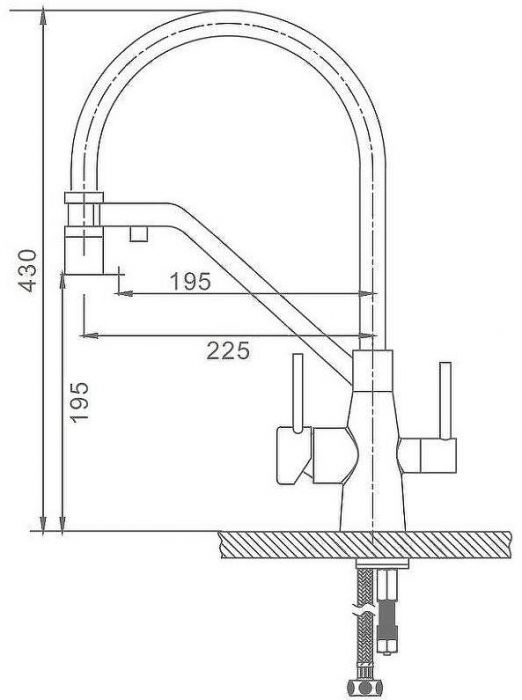 Смеситель для кухни Raglo R80.62.06 Черный матовый
