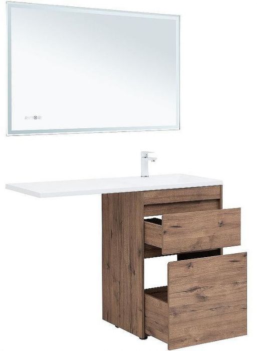 Тумба с раковиной Aquanet Токио 120 R 335588 Дуб веллингтон