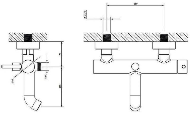 Смеситель для ванны Omnires Y Y1230GL Золото Смеситель для ванны Omnires Y Y1230GL Золото