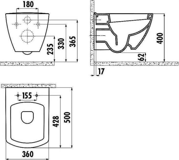 Унитаз биде Creavit Trend TP326-00CB00E-0000 подвесной Белый без сиденья