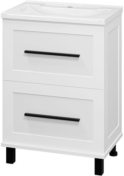 Тумба с раковиной Misty Модерн 60 УТ000024615 Белая матовая