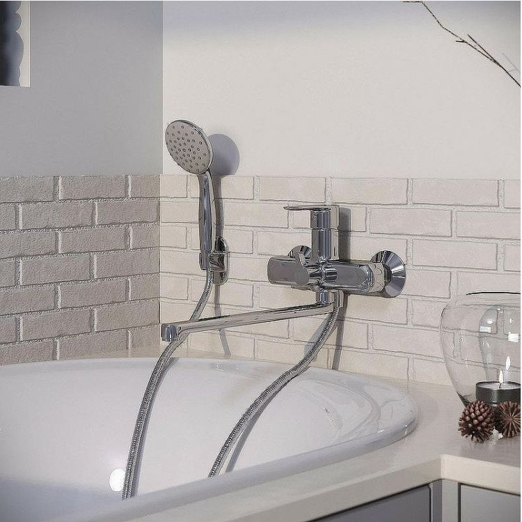 Смеситель для ванны Aringa Рейн AR02001CH универсальный Хром Смеситель для ванны Aringa Рейн AR02001CH универсальный Хром