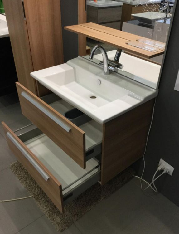 Тумба под раковину 75 см Jacob Delafon Struktura EB1277-E16 ореховое дерево