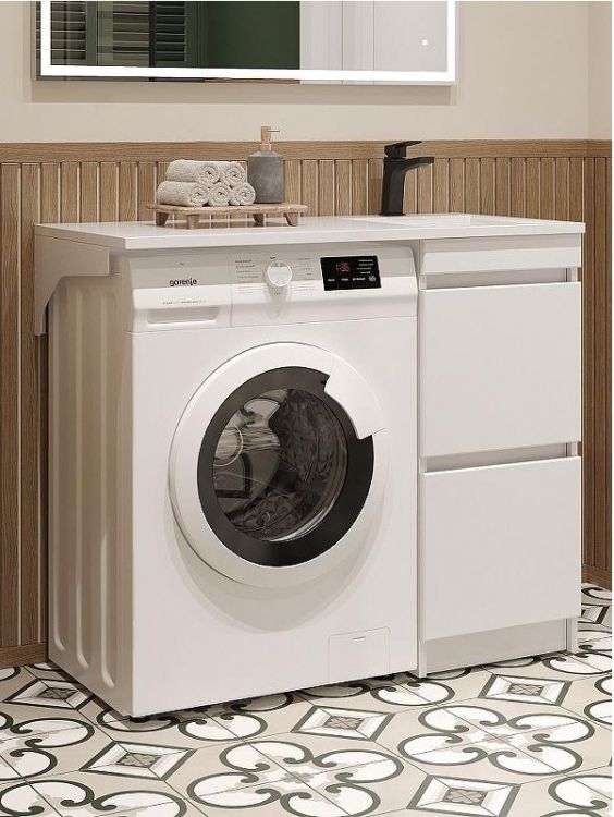 Тумба с раковиной DIWO Тольятти 120 R цвет Белый