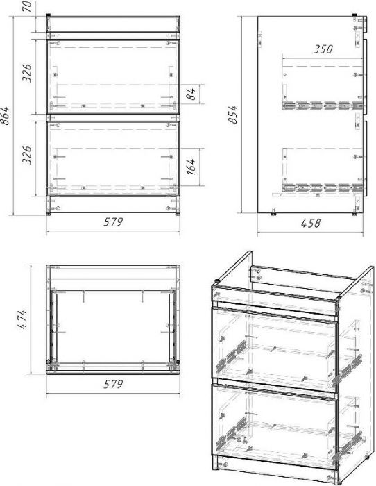 Тумба с раковиной DIWO Тольятти 120 R цвет Белый