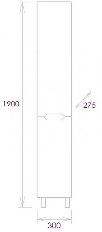 Шкаф пенал Onika Айленд 30 403081 цвет Белый