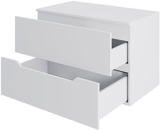 Тумба с раковиной Orange Line 70 Li-70TuwMDF+B04-405W подвесная цвет Белый матовый