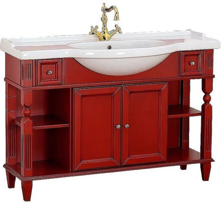 Тумба под раковину Migliore Kantri 120 26729 Бордовая