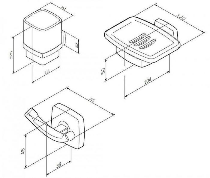 Комплект мебели для ванной AM.PM Gem S 75 BK91GF Белый со смесителем для раковины и аксессуарами