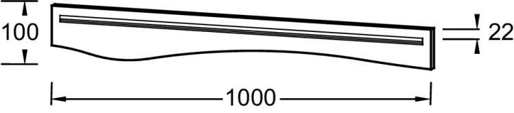 Полочка для зеркала Jacob Delafon Sherwood, 100 см, состаренный дуб, EB1840RU-P13