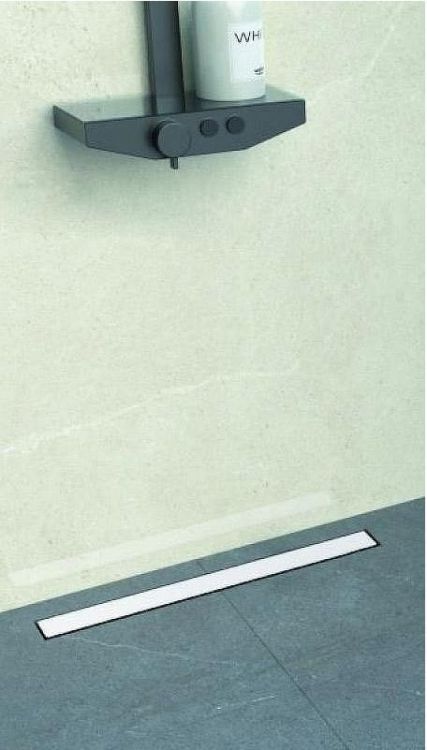 Душевой лоток Bettoserb Frameless Line 65 13701325 с Белой матовой решеткой / под плитку