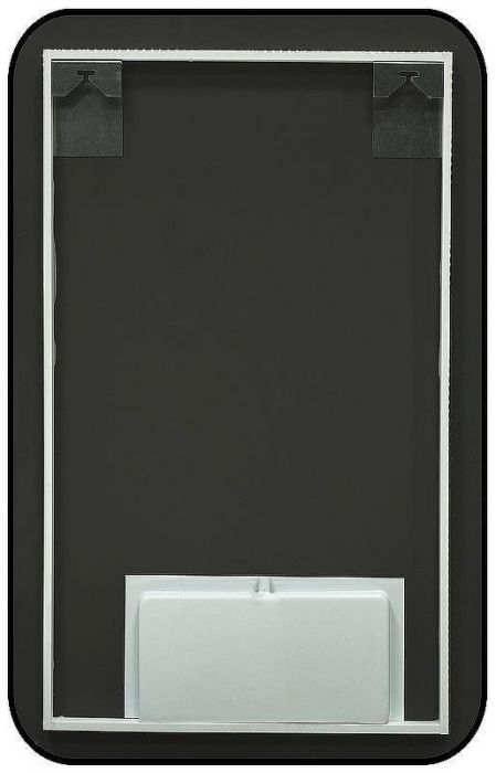Зеркало Reflexion Black View 600х1000 RF4003BV с подсветкой Черное с бесконтактным выключателем, диммером и часами