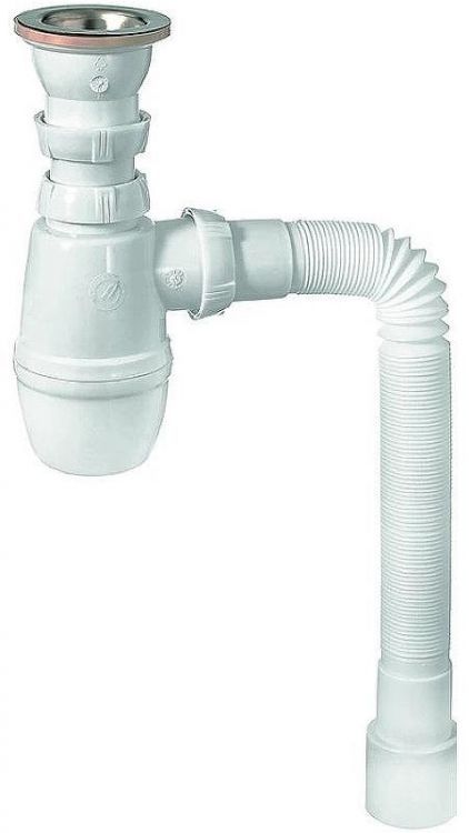 Сифон для кухонной мойки Wirquin Минор 30718026 Нержавеющая сталь