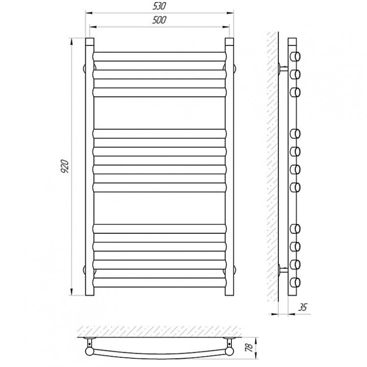 Полотенцесушитель электрический масляный Laris Классик Премиум Полотенцесушитель электрический масляный Laris Классик Премиум