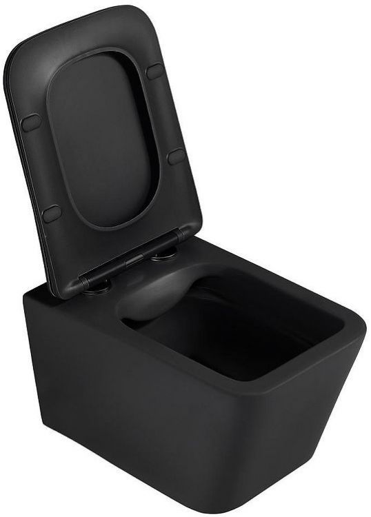 Комплект унитаза Abber Rechteck AC1201MB-AC0105-AC0121NG с сиденьем Микролифт и клавишей смыва цвет Никель Комплект унитаза Abber Rechteck AC1201MB-AC0105-AC0121NG с сиденьем Микролифт и клавишей смыва цвет Никель