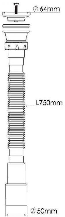 Гофросифон Nova 1262 Белый