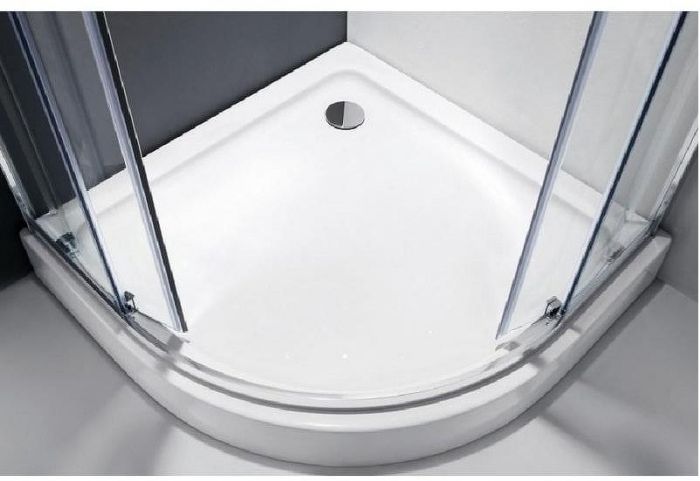 Душевой уголок Cezares Molveno R-2 80х80 профиль Хром стекло прозрачное