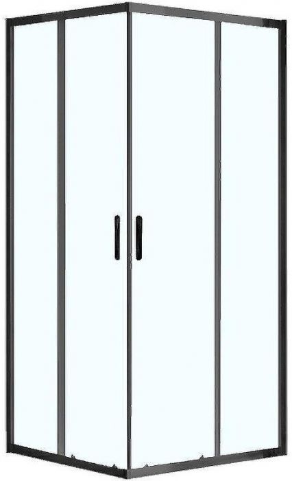 Душевой уголок Azario Milton 900x900 AZ-ND1142 900 Black профиль Черный стекло прозрачное