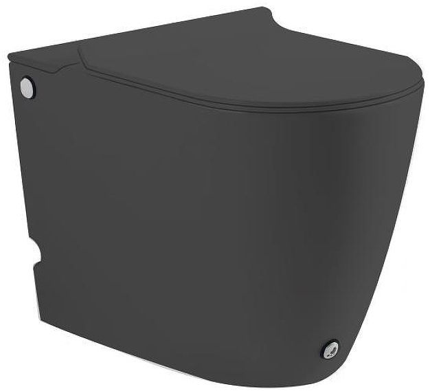 Унитаз SantiLine SL-5030MB приставной цвет Черный матовый с сиденьем Микролифт