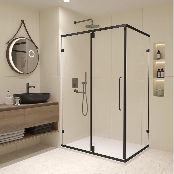 Душевой уголок RGW Classic CL-046B 90x80 350904698-14 профиль Черный матовый стекло прозрачное