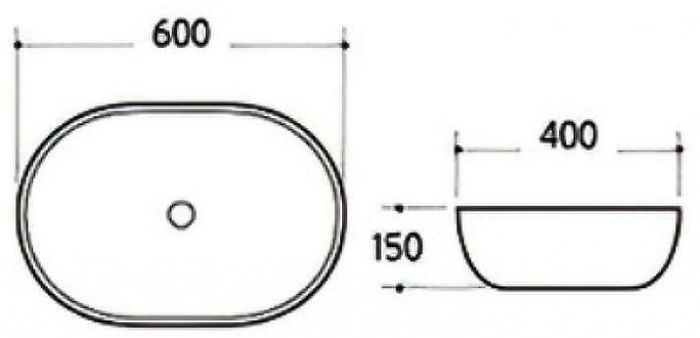 Раковина-чаша beWash Lusso 60 BK6040CT140 Черная матовая