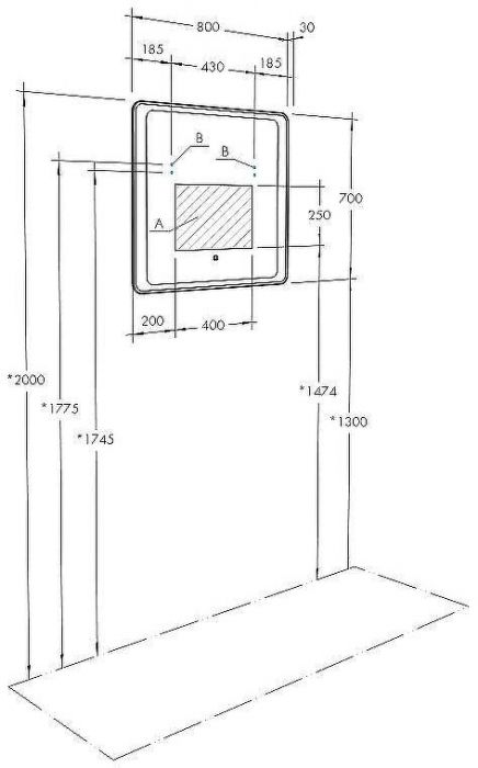 Зеркало Aquaton Соул 80 1A252702SU010 с подсветкой с сенсорным выключателем с антизапотеванием