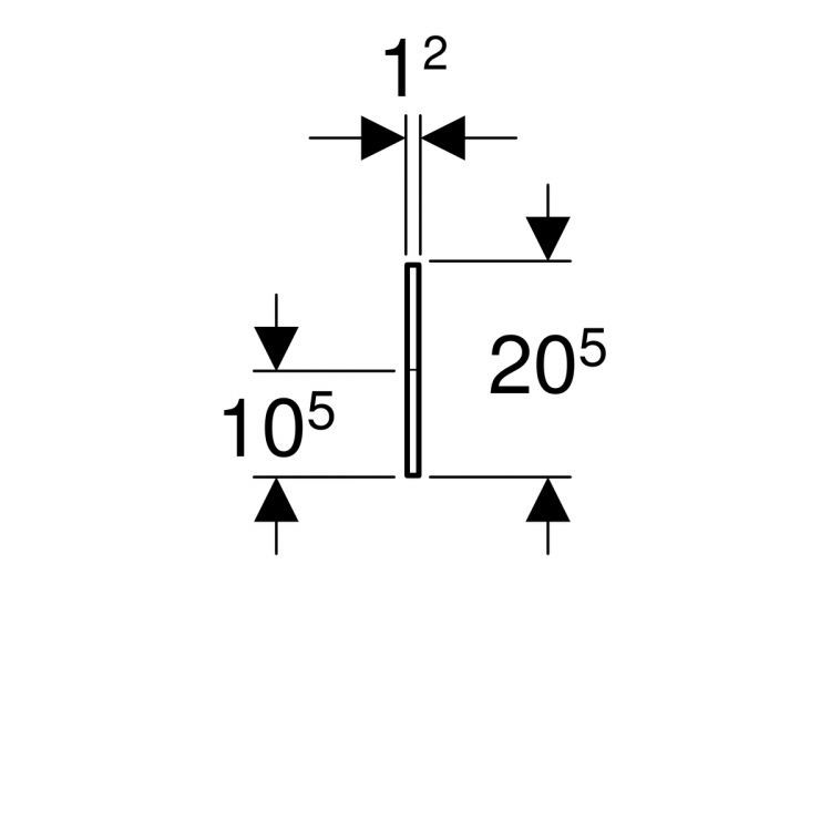 Декоративная панель Geberit Bambini (фронтальная) для детской раковины, под четыре смесителя, нижняя раковина слева, Varicor®: цвет оранжевый no. 301