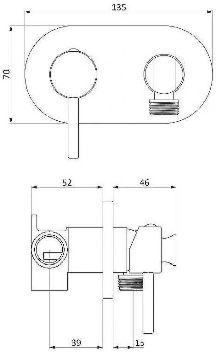 Гигиенический душ со смесителем Damixa RedBlu Option 214000000 Бронза