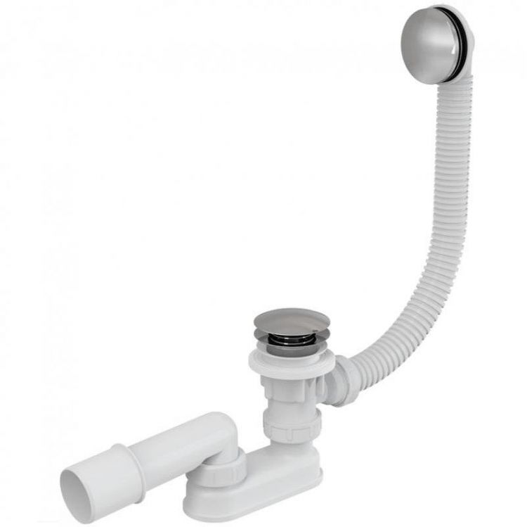 Слив-перелив Alcaplast A504KM-100 Click-Clack Белый Хром