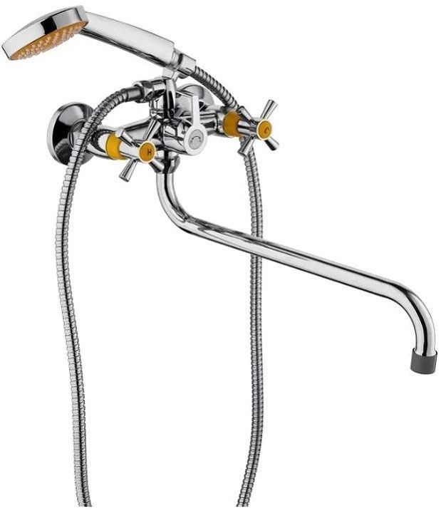 Смеситель для ванны Plstart PL2218-9 универсальный цвет Хром Желтый Смеситель для ванны Plstart PL2218-9 универсальный цвет Хром Желтый