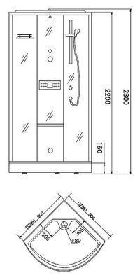 Душевая кабина Eago DZ951 F6 MS Душевая кабина Eago DZ951 F6 MS