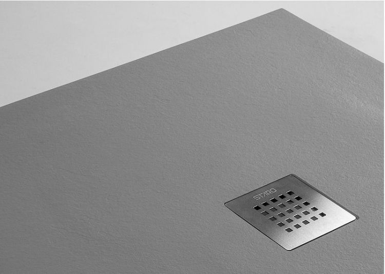 Душевой поддон из искусственного камня Starohome Solid 140х80 1237833 цвет Серый матовый