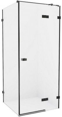 Душевой уголок New Trendy Avexa Black 100x80 R EXK-1587 профиль Черный стекло прозрачное